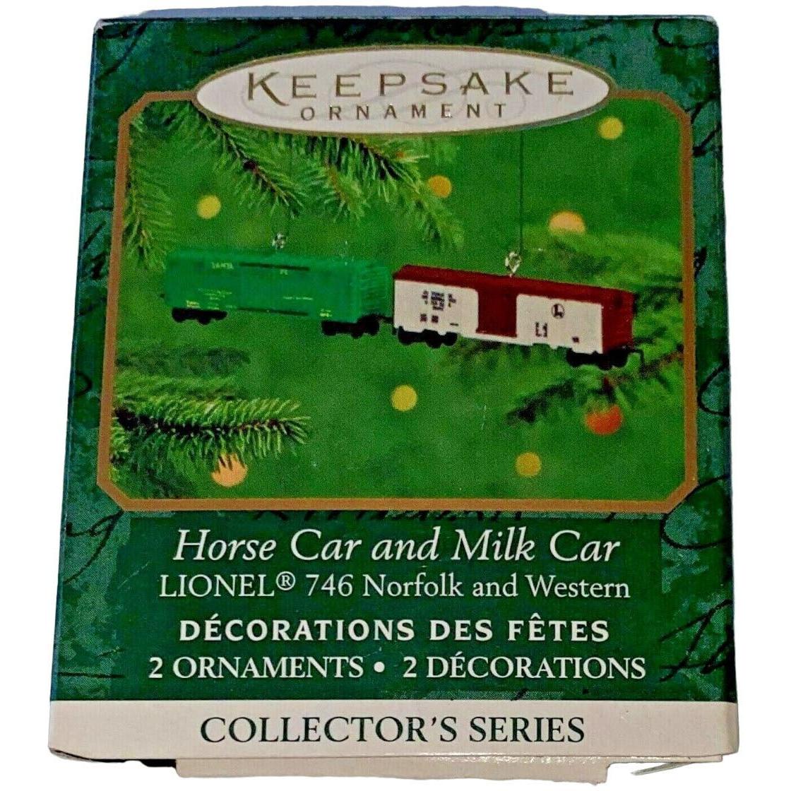 2000 Horse Car and Milk Car Hallmark Ornament (Lionel) QXM5971