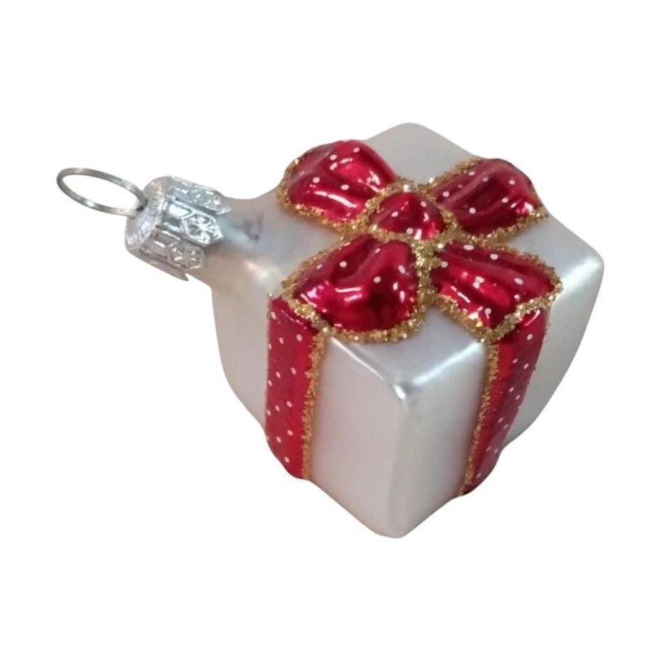 2000 Lil' Gift - Red Bow Hallmark Ornament (Blown Glass) QBG4341