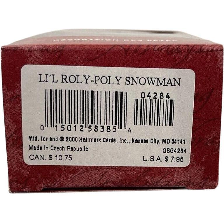 2000 Li'l Roly-Poly Snowman (Blown Glass)