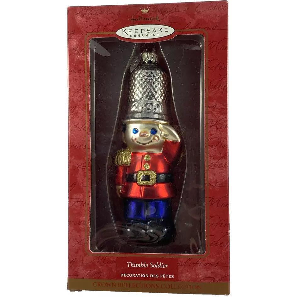 2000 Thimble Soldier Hallmark Ornament (Blown Glass) QBG4061