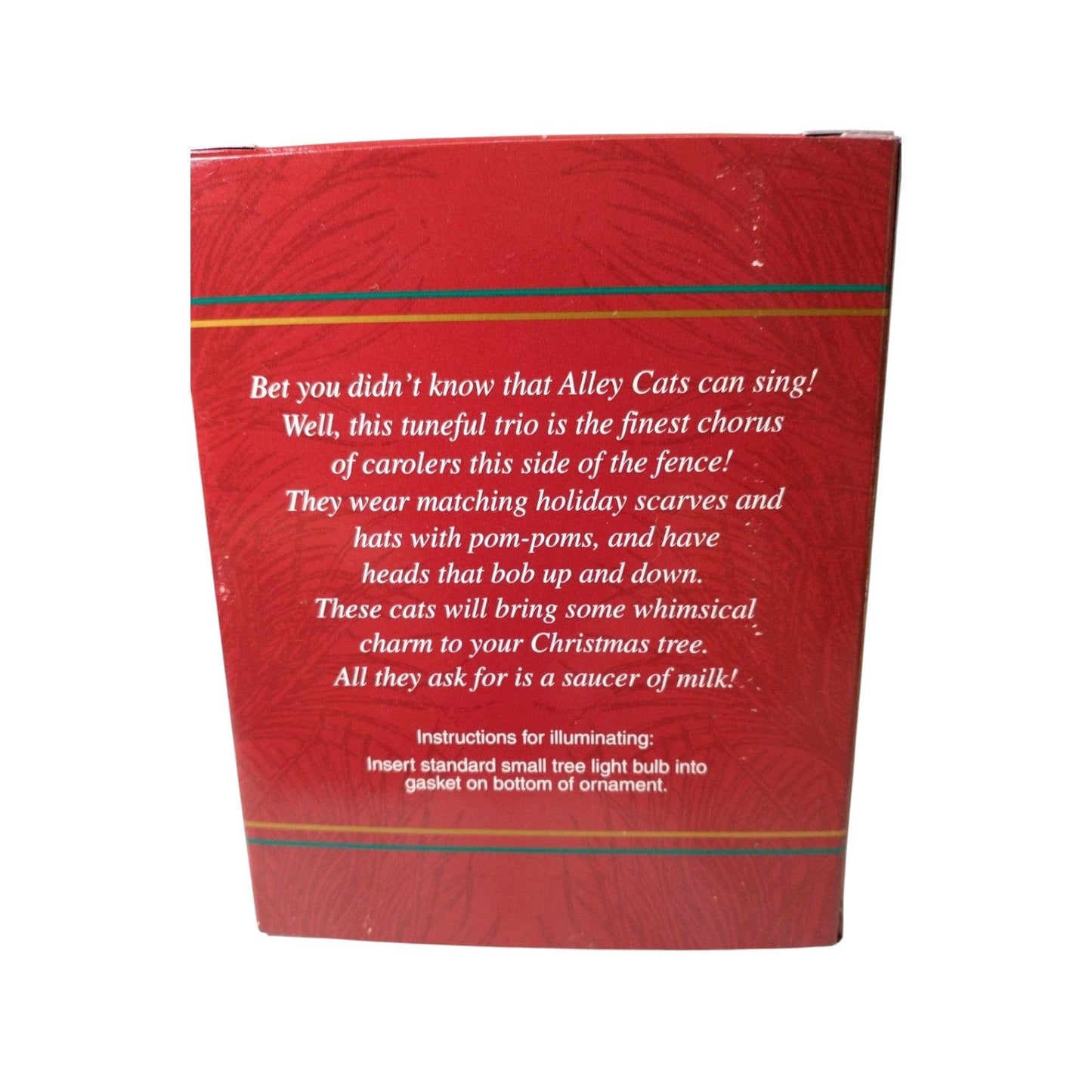 2001 Alley Cat Chorus Carlton Cards Ornaments (Kitten) CXOR-135E