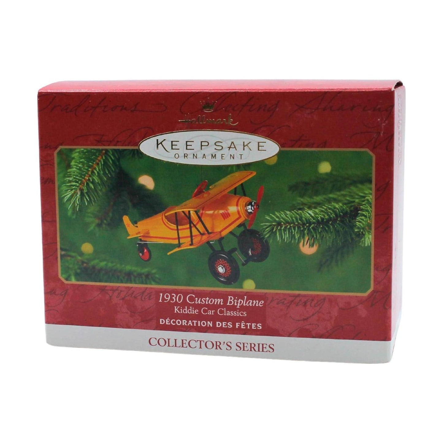 2001 Hallmark Ornament (1930) Custom Biplane Hallmark Ornament (Kiddie Car Classics) QX6975
