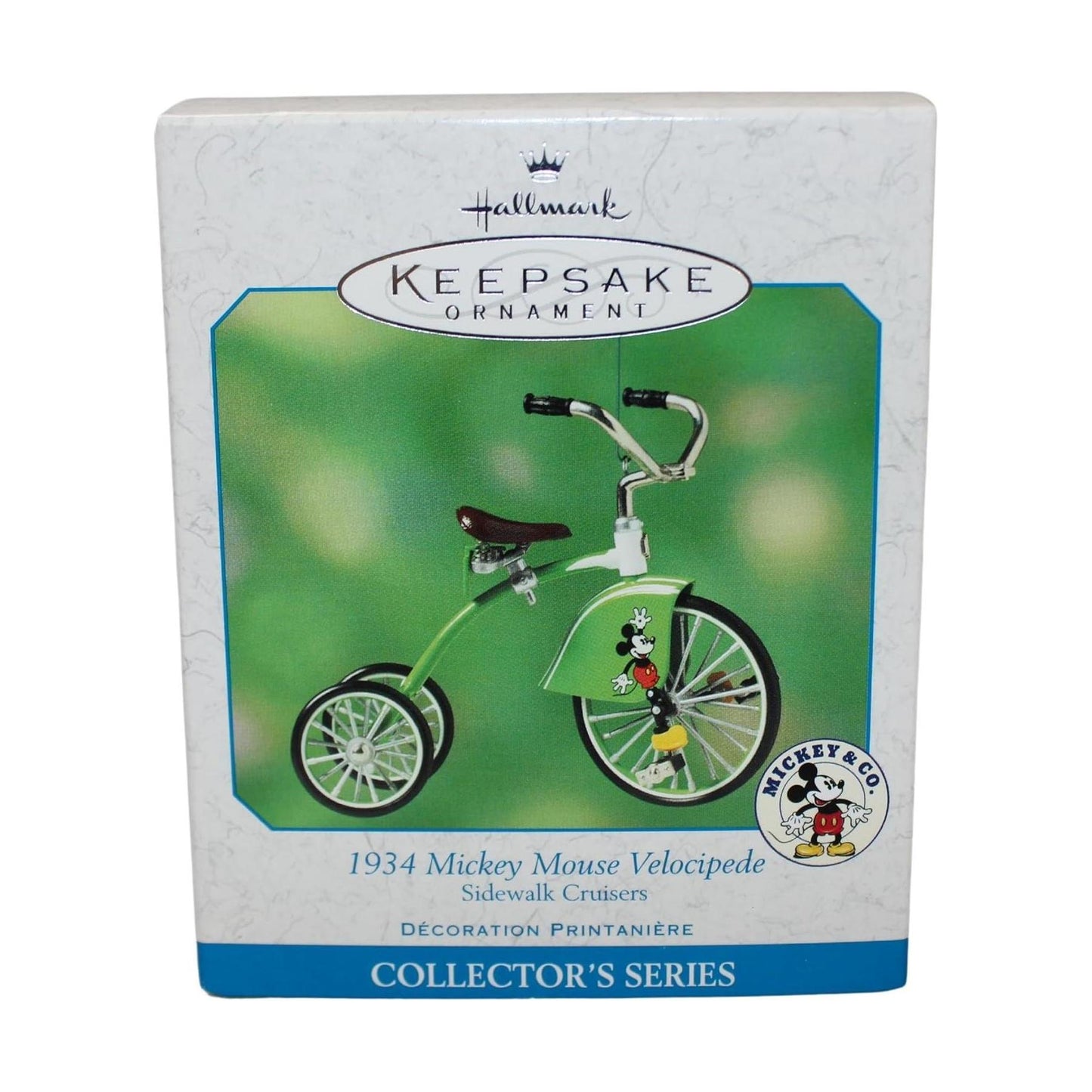 2001 Hallmark Ornament (1934) Mickey Mouse Velocipede Hallmark Ornament (Sidewalk Cruisers) QEO8552