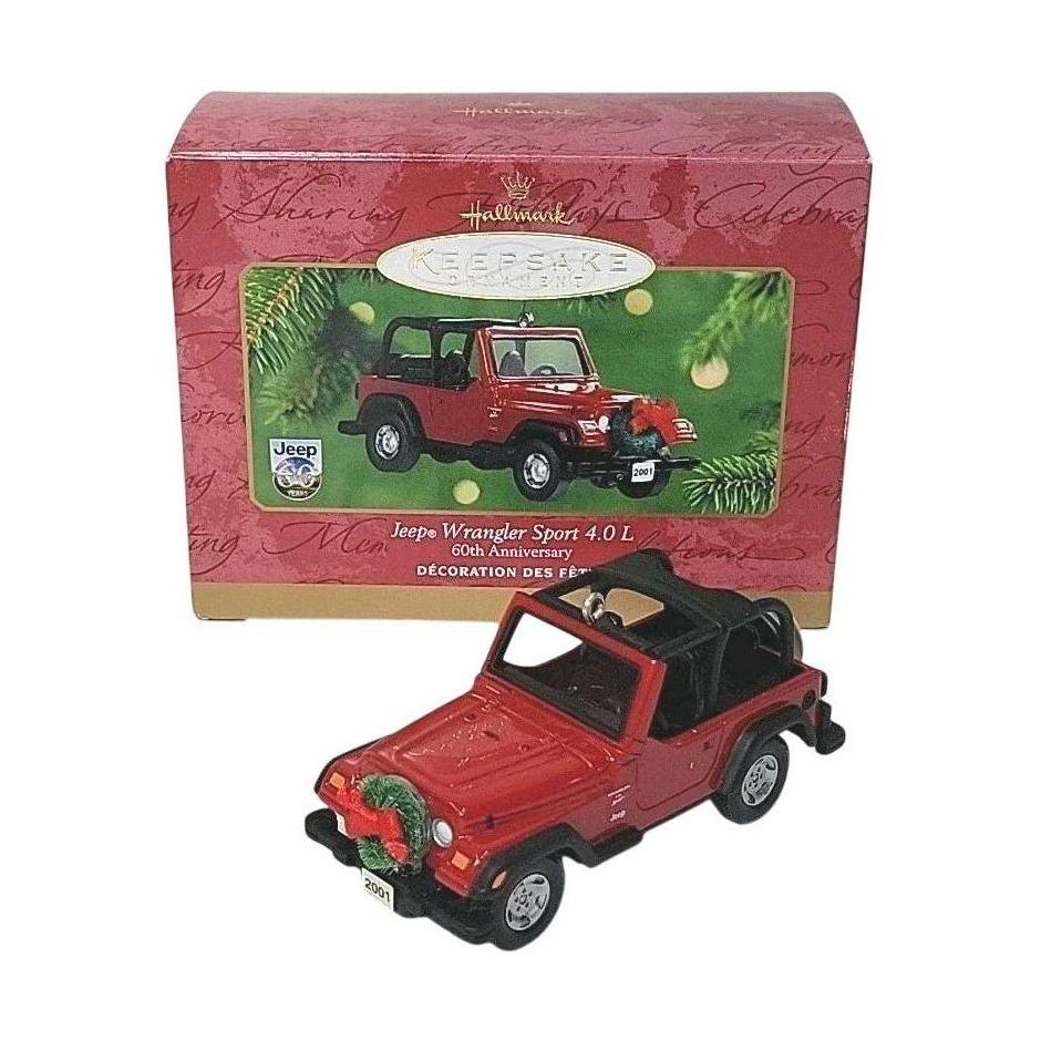 2001 Jeep Wrangler Sport 4.0 L Hallmark Ornament (60th Anniversary) QXI6362