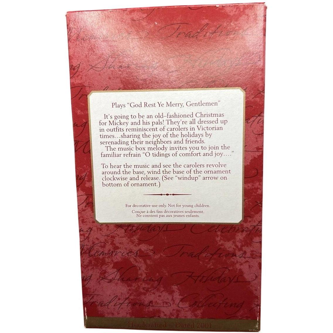 2001 Merry Carolers Hallmark Ornament (Mickey & Co) QXD7585