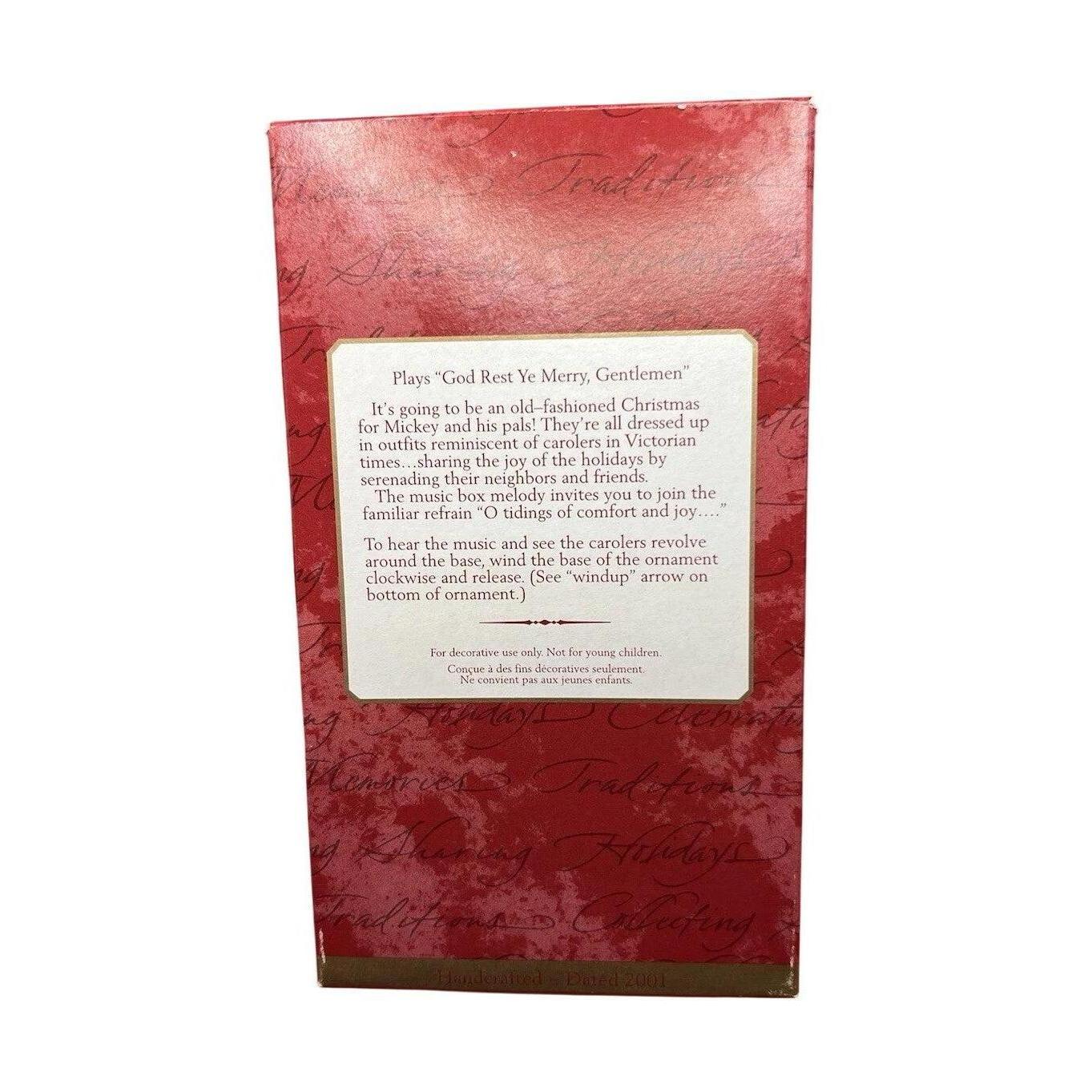 2001 Merry Carolers Hallmark Ornament (Mickey & Co) QXD7585