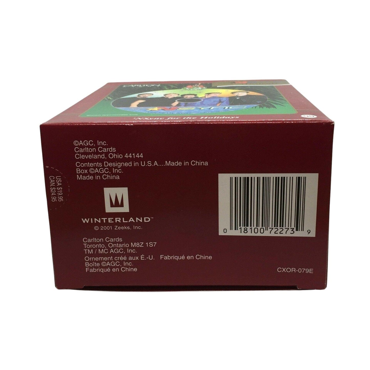 2001 NSync for the Holidays Carlton Cards Ornaments (Music) CXOR-079E