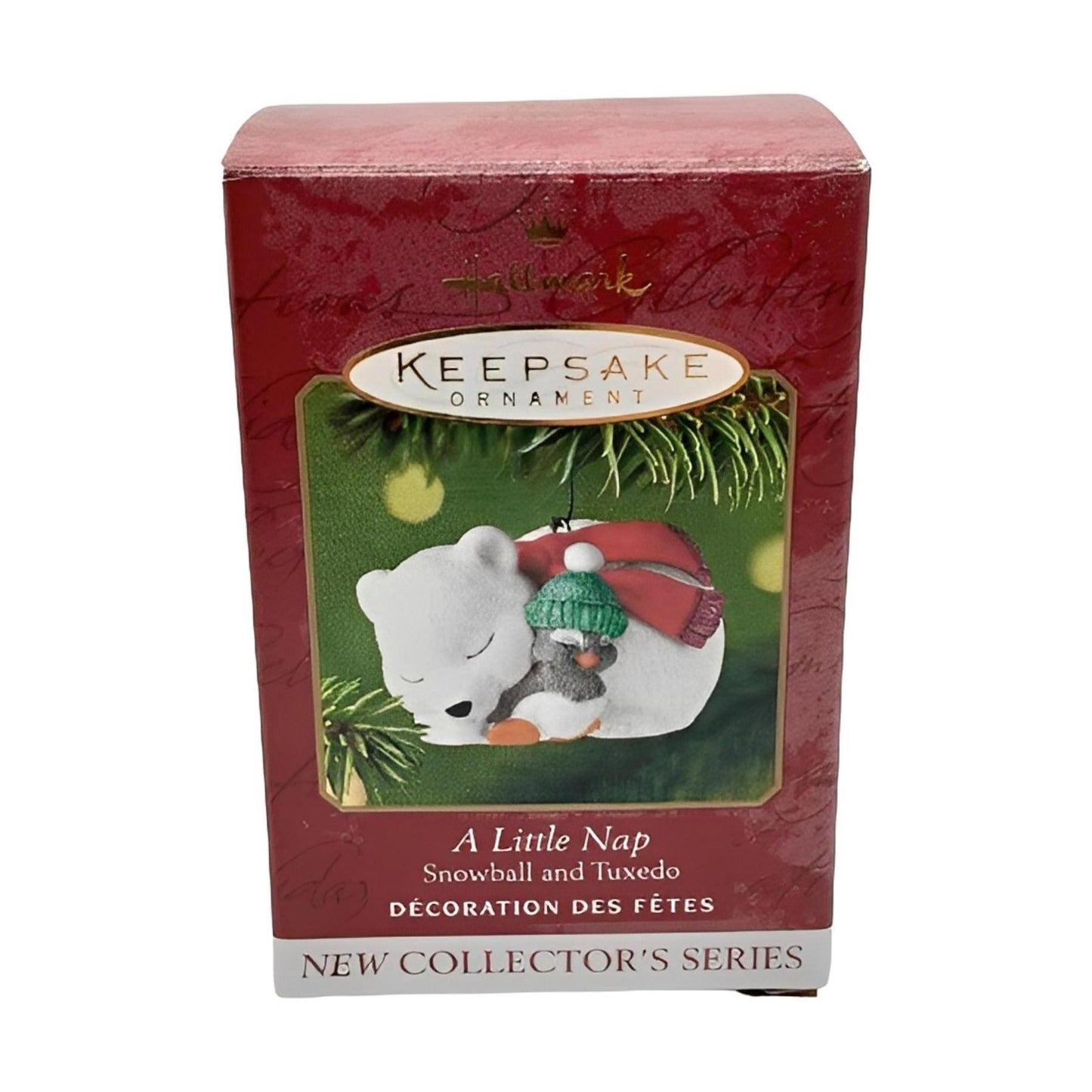 2001 A Little Nap Hallmark Ornament (Snowball and Tuxedo) QX8072