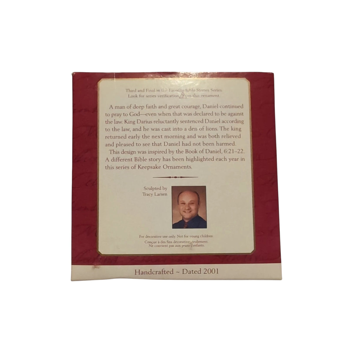 2001 Daniel in the Lions' Den Hallmark Ornament (Favorite Bible Stories) QX8122 Image6