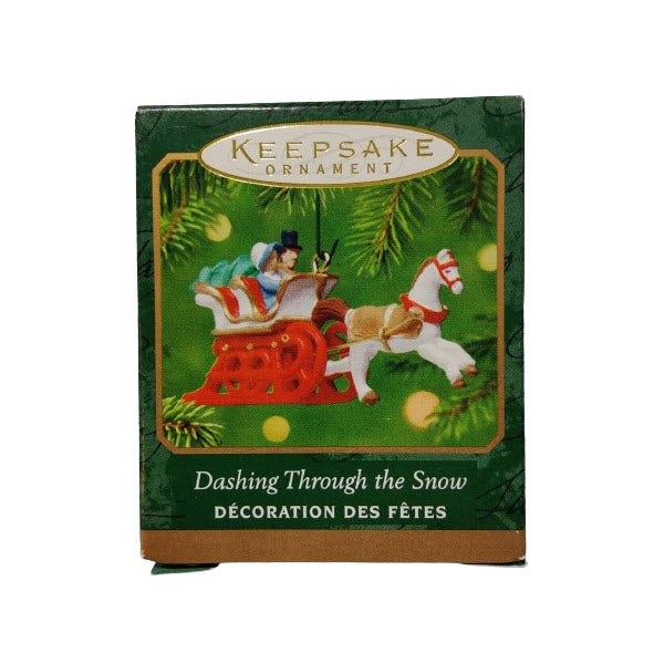 2001 Dashing Through the Snow Hallmark Ornament (Sleigh) QXM5335