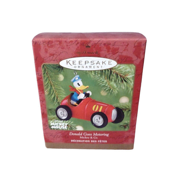 2001 Donald Goes Motoring Hallmark Ornament (Mickey & Co) QXD4122