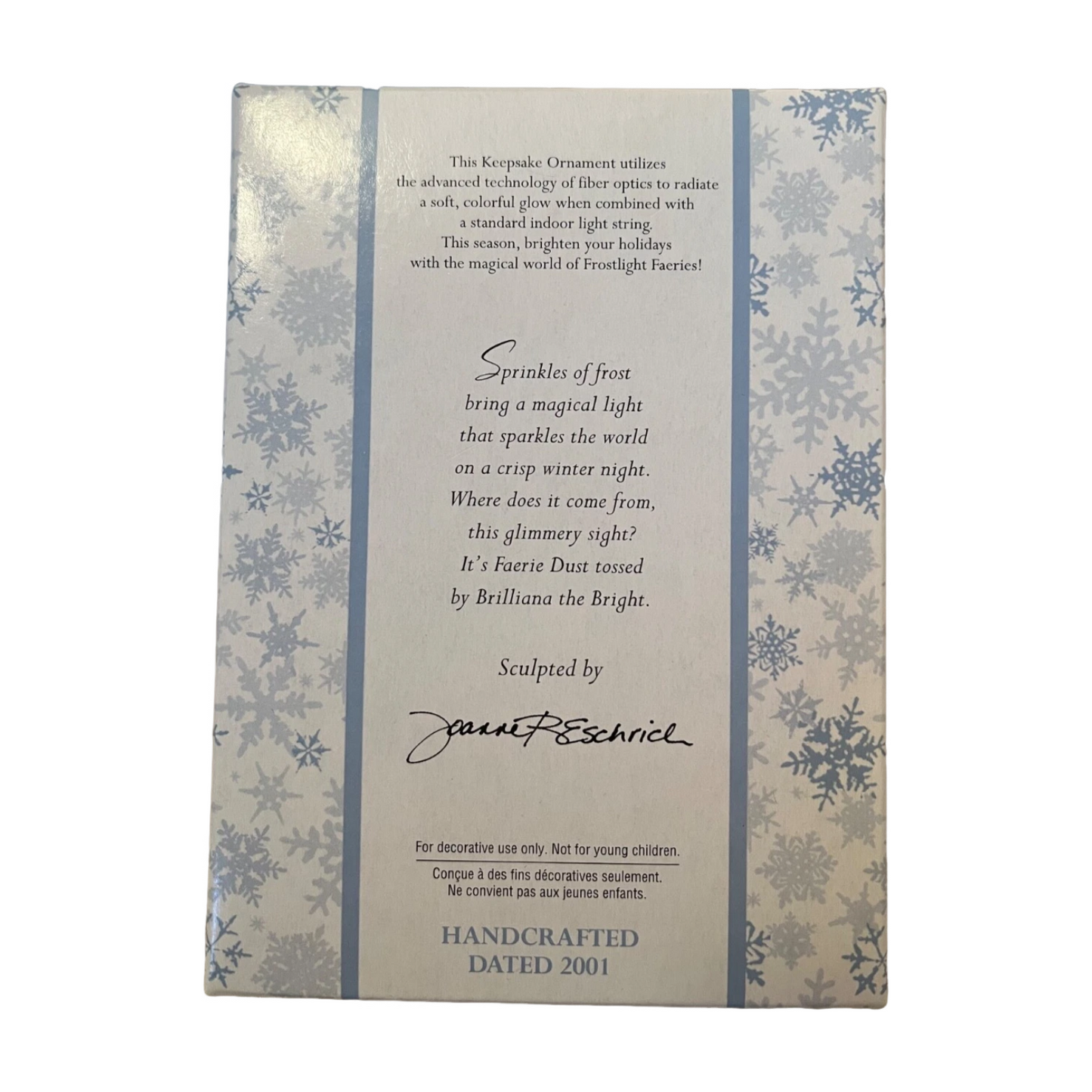 2001 Fairie Estrella Hallmark Ornament (Frostlight Faeries) QP1695 Image8