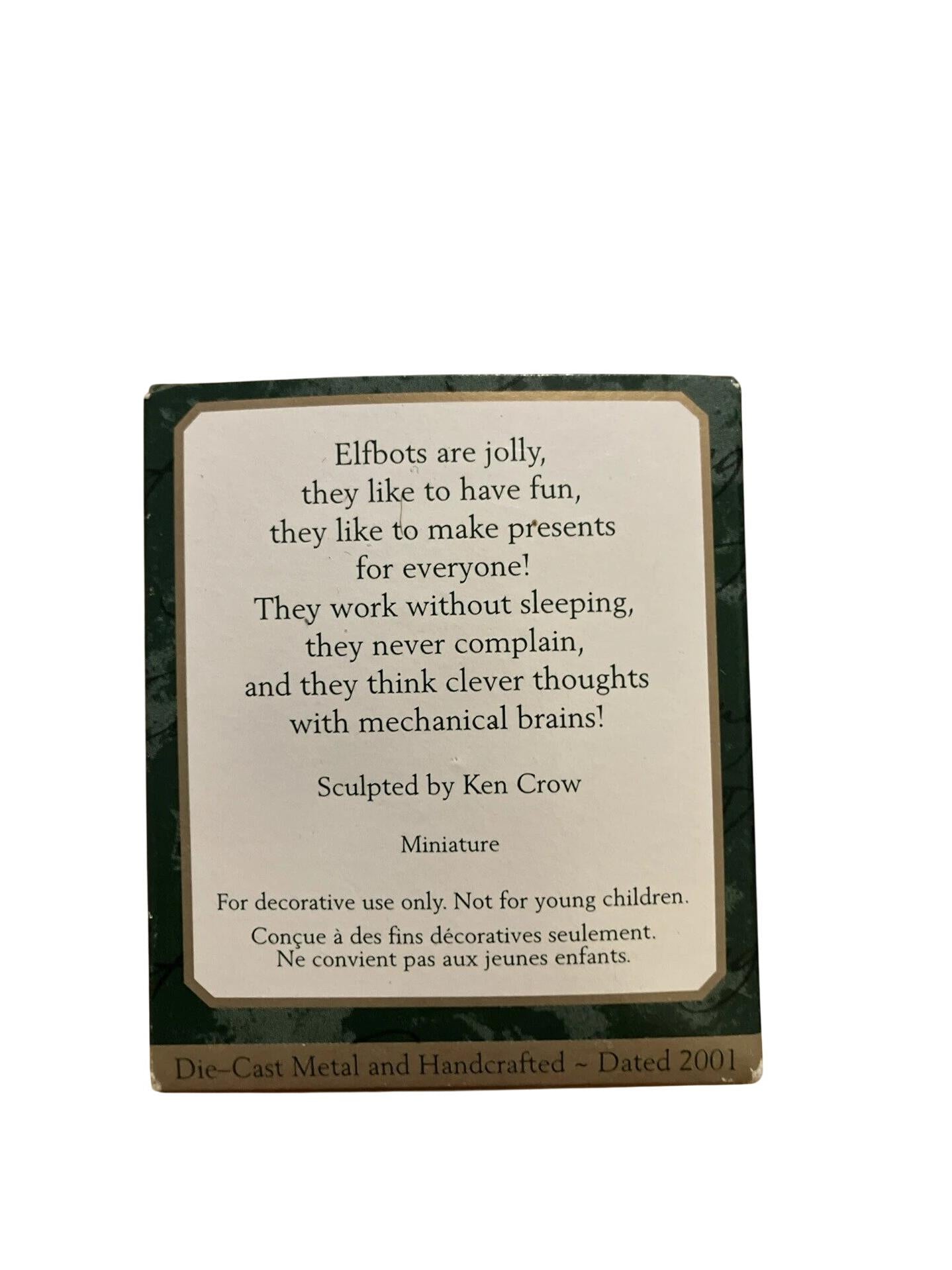 2001 Gearing Up for Christmas Hallmark Ornament (Robot) QXM5352