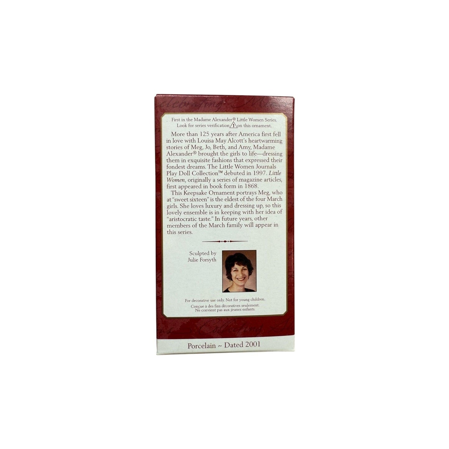 2001 Margaret "Meg" March Hallmark Ornament (Madame Alexander Little Women) QX6315 Image5