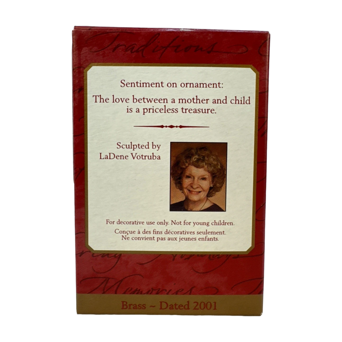2001 Mother and Daughter Locket Hallmark Ornament (Photo Holder) QX6962 Image6