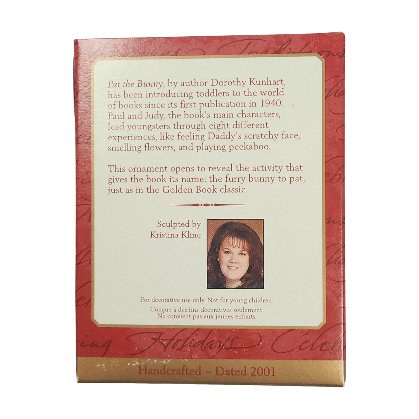 2001 Pat the Bunny Hallmark Ornament (Little Golden Books) QX8582 Image6
