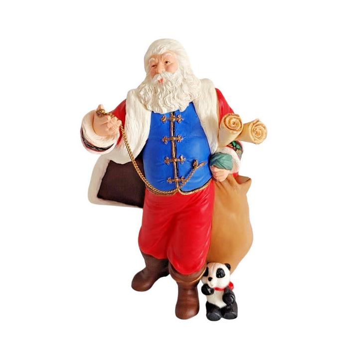 2001 Santa Claus with Panda Bear Hallmark Ornament (The Night Before Christmas) QXI5395