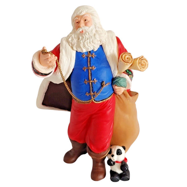 2001 Santa Claus with Panda Bear Hallmark Ornament (The Night Before Christmas) QXI5395