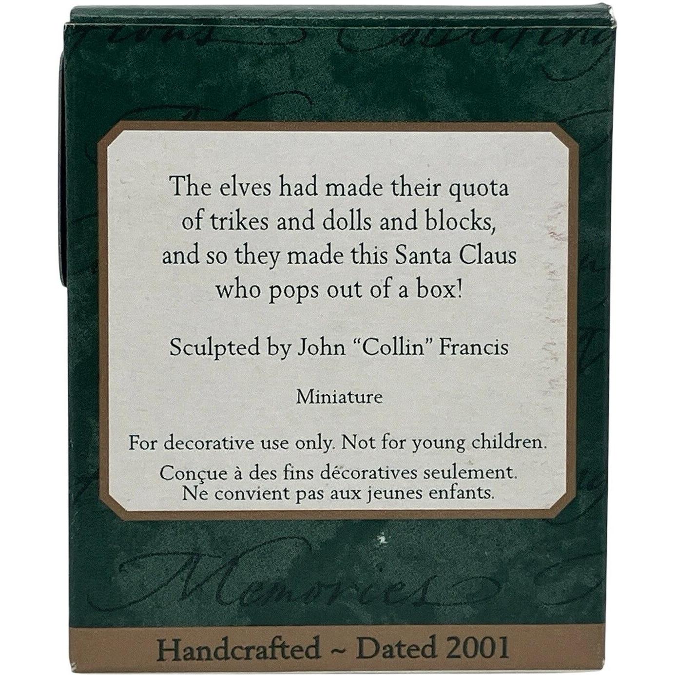 2001 Santa-in-a-Box Hallmark Ornament (Santa Claus) QXM5355