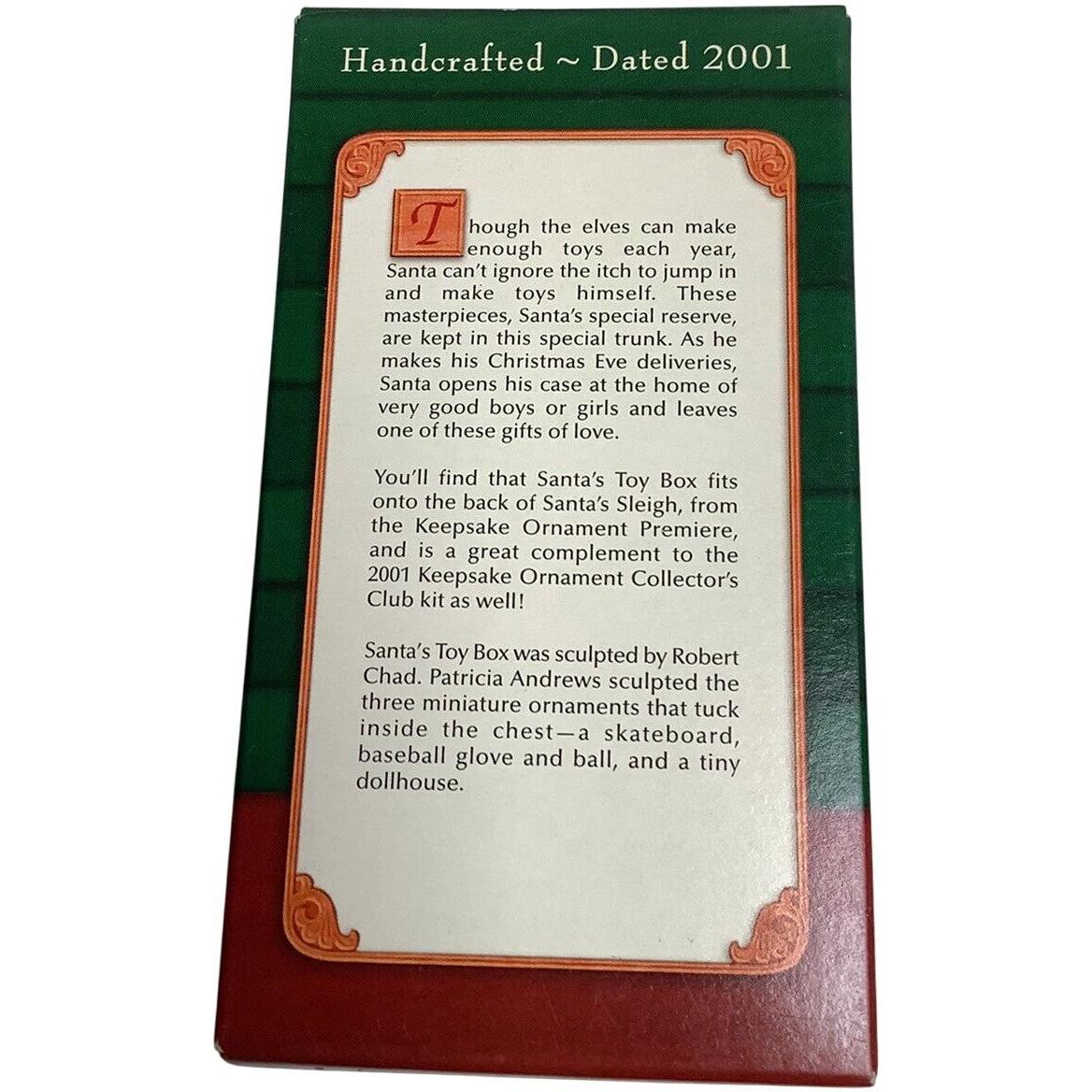 2001 Santa's Toy Box Hallmark Ornament (Toys and Games) QXI5392