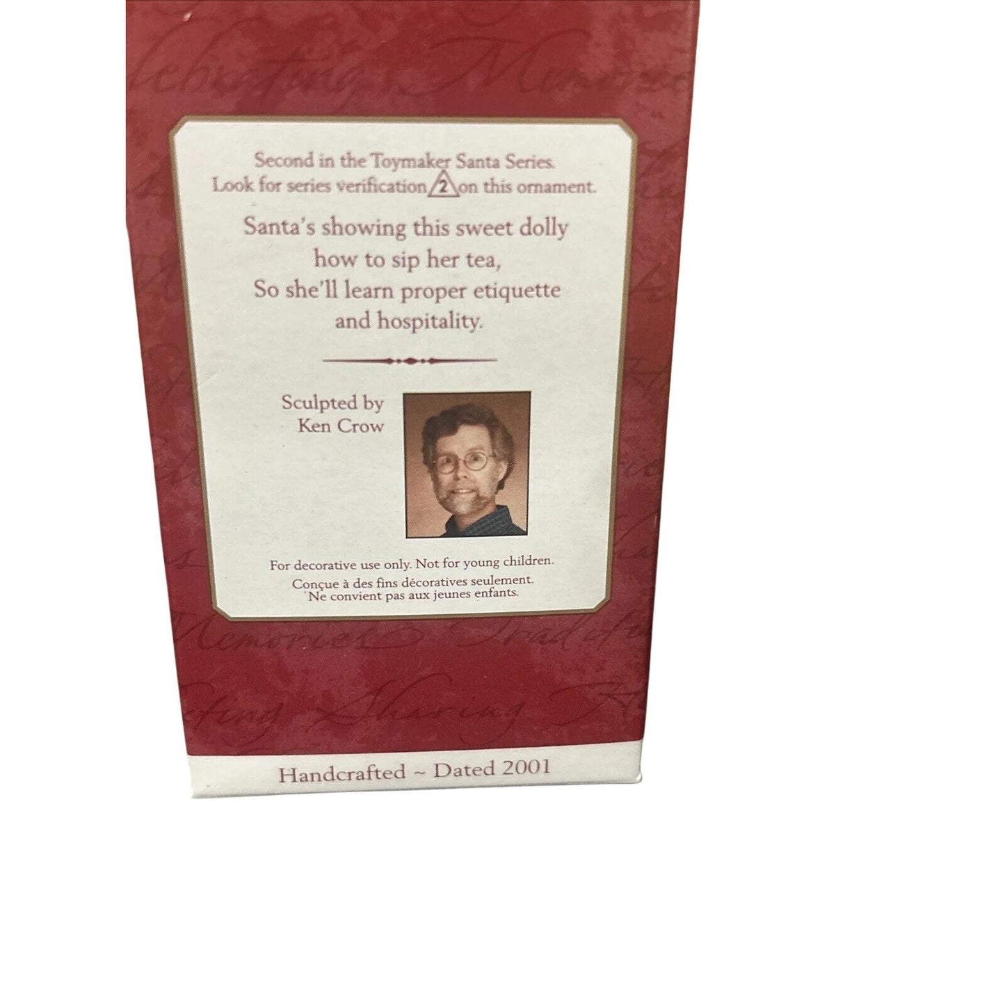2001 Toymaker Santa Hallmark Ornament (Toymaker Santa) QX8032