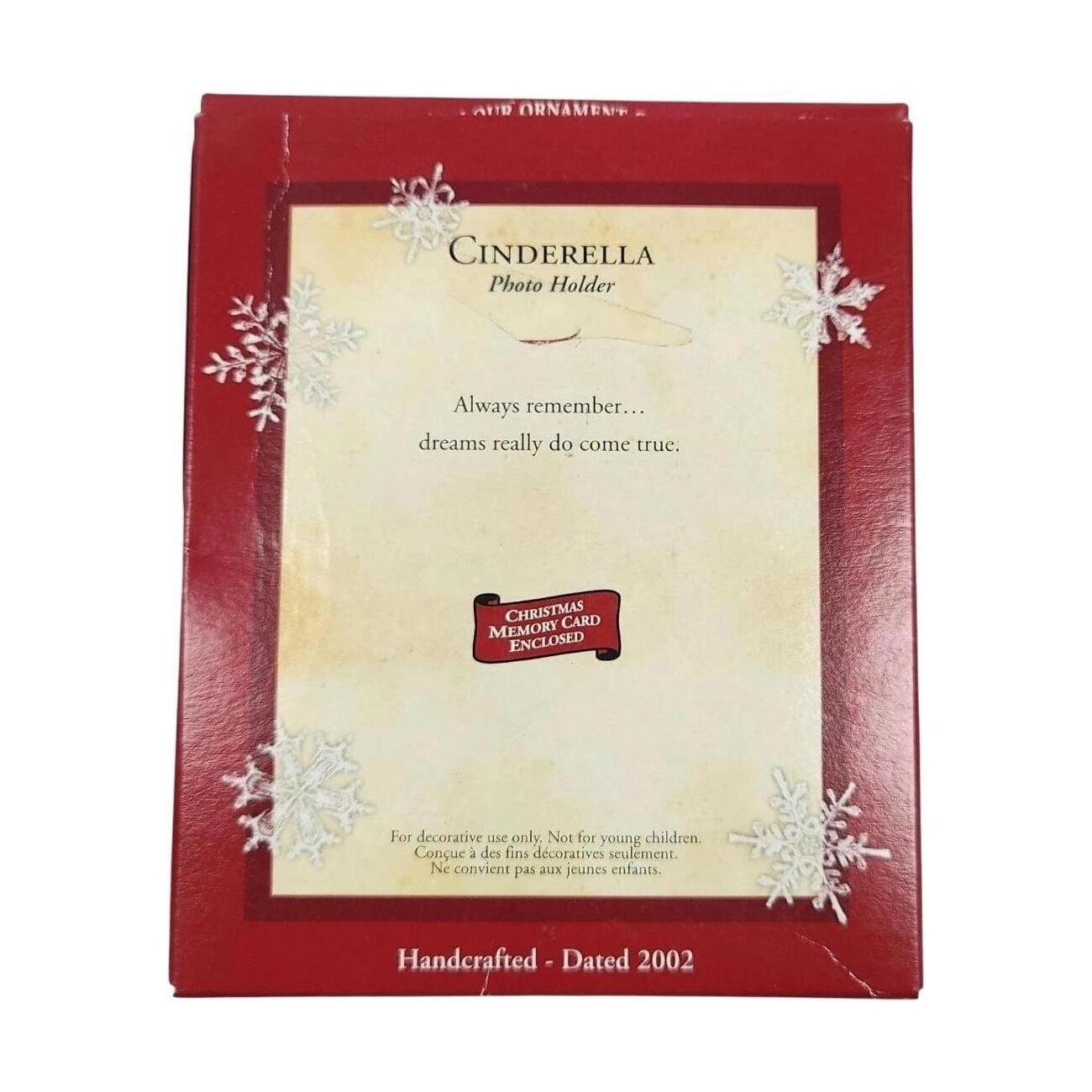2002 Disney Cinderella Photo Holder Hallmark Ornament (Photo Holder) QXD4956