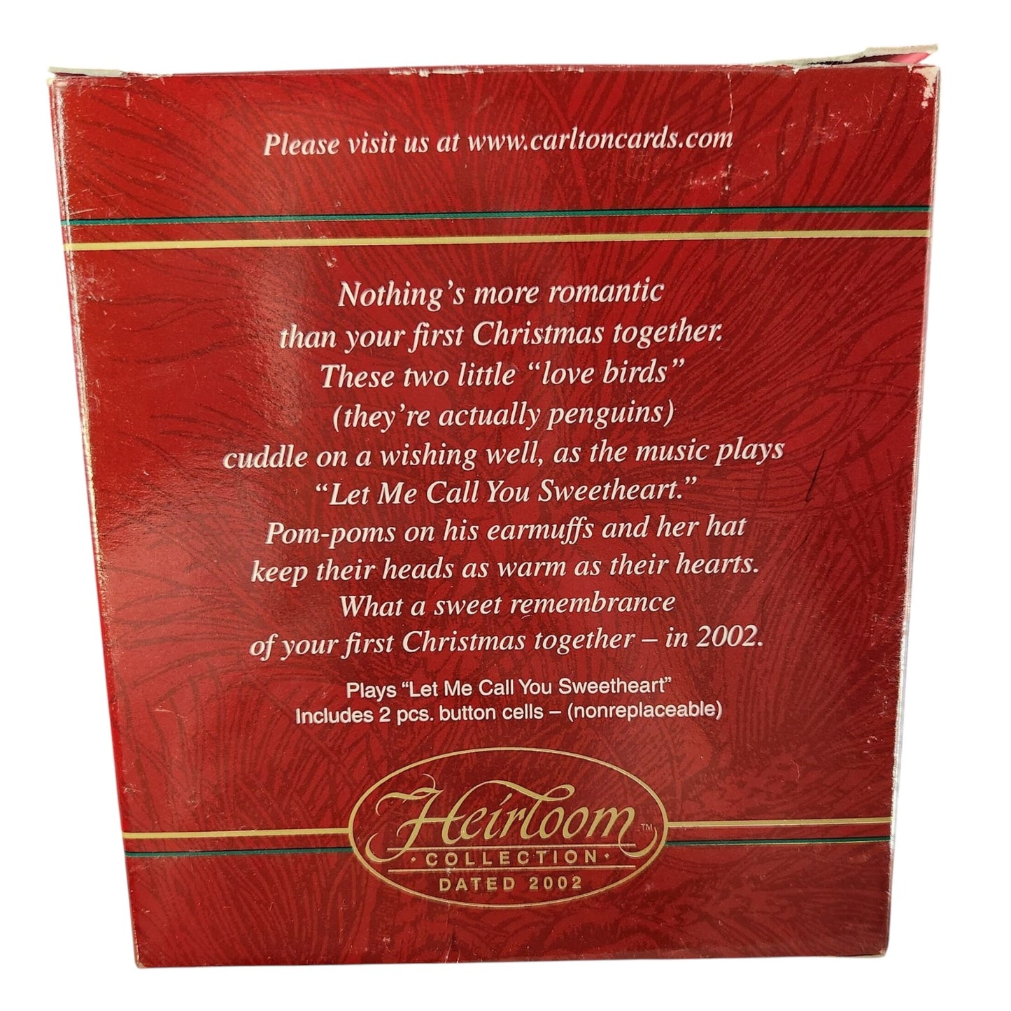 2002 First Christmas Together Carlton Cards Ornaments (Penguins) CXOR-006G