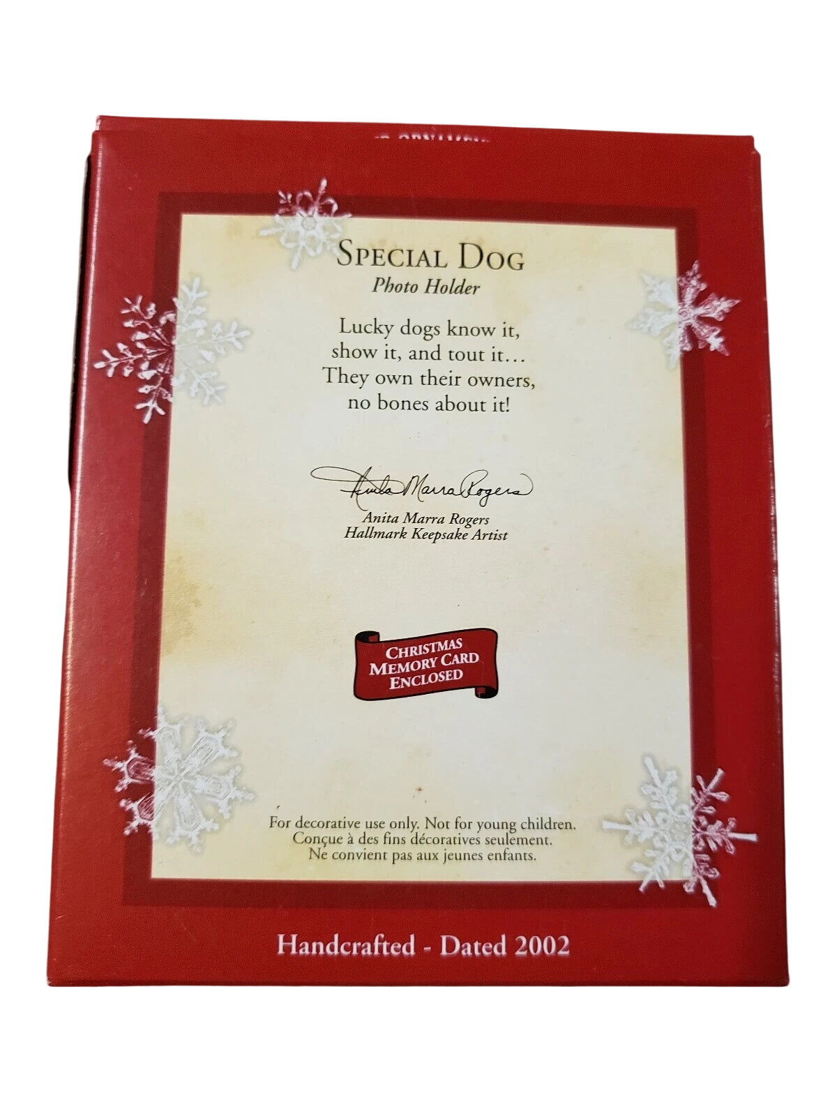2002 Special Dog Hallmark Ornament (Photo Holder) QX8716