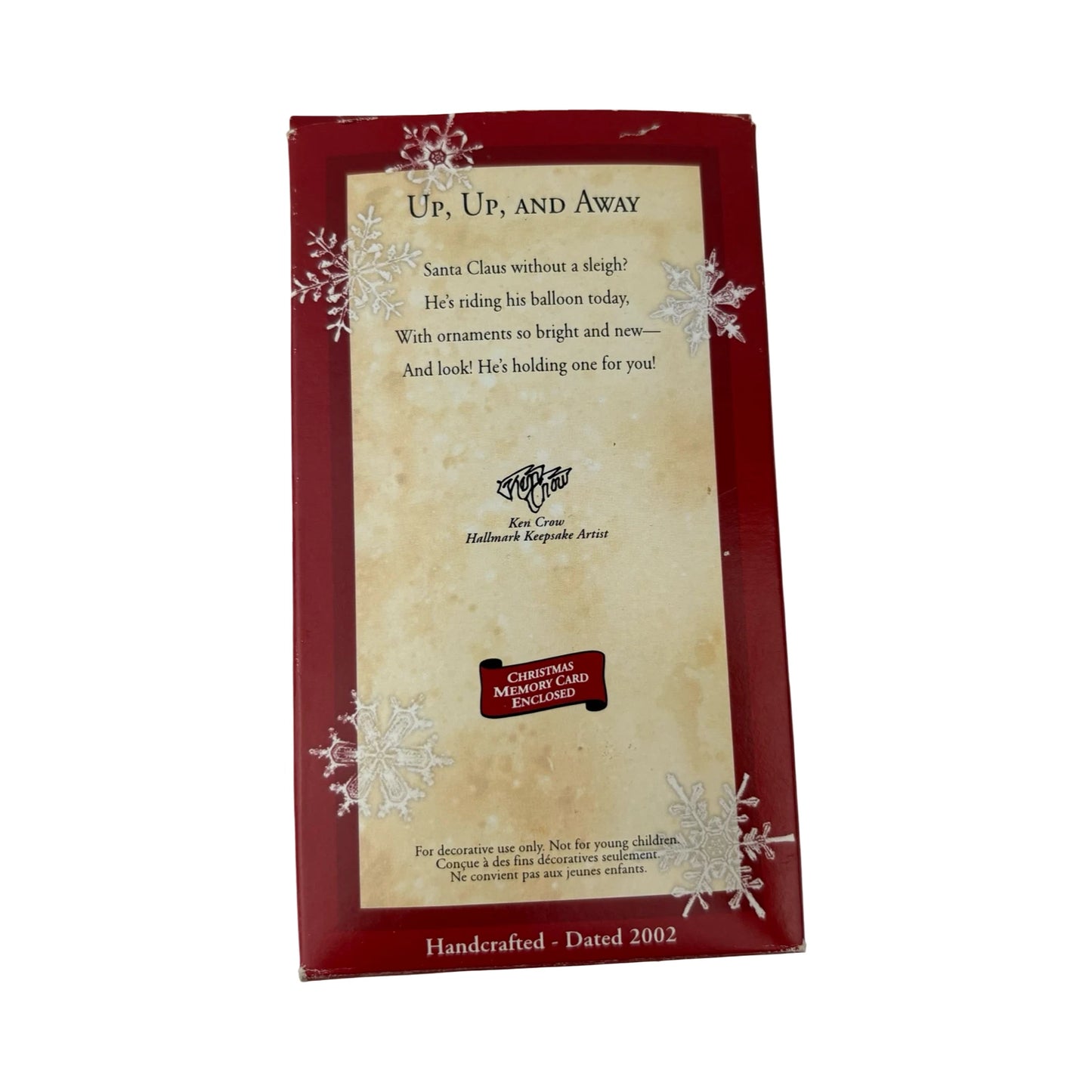 2002 Up, Up, And Away Hallmark Ornament (Santa Claus) QX8466