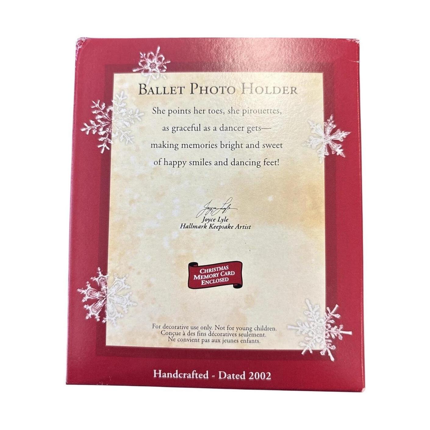 2002 Ballet Photo Holder Hallmark Ornament (Ballet) QX2873