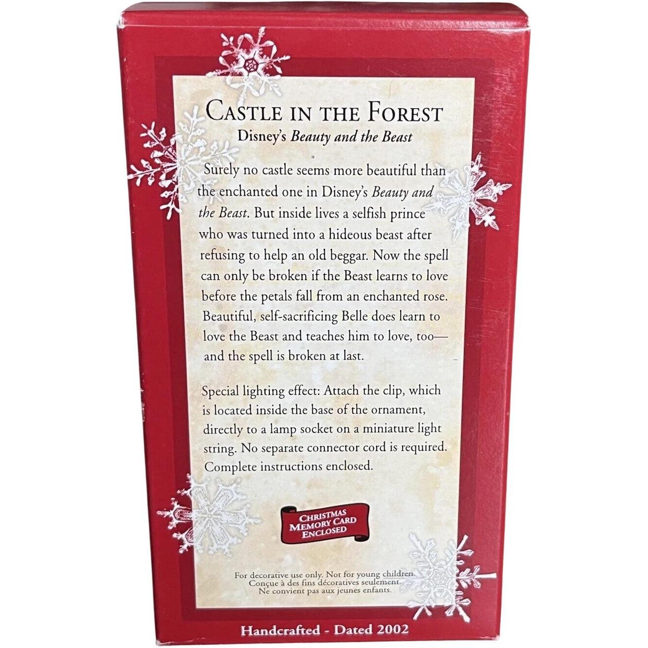 2002 Castle in the Forest Hallmark Ornament (Beauty and the Beast) QXD4953