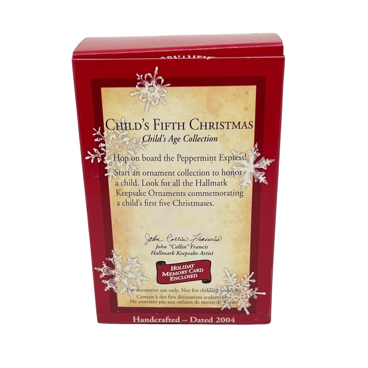 2002 Child's Fifth Christmas Hallmark Ornament (Child's Age Collection) QXG5774
