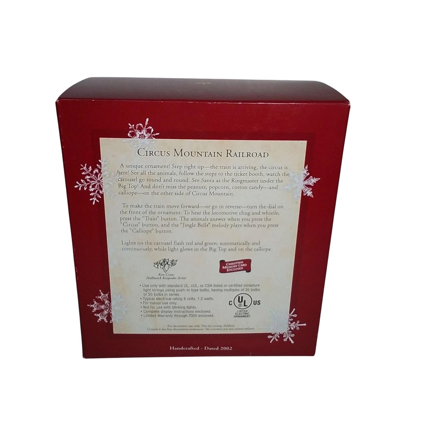 2002 Circus Mountain Railroad Hallmark Ornament (Magic Train) QLX7686