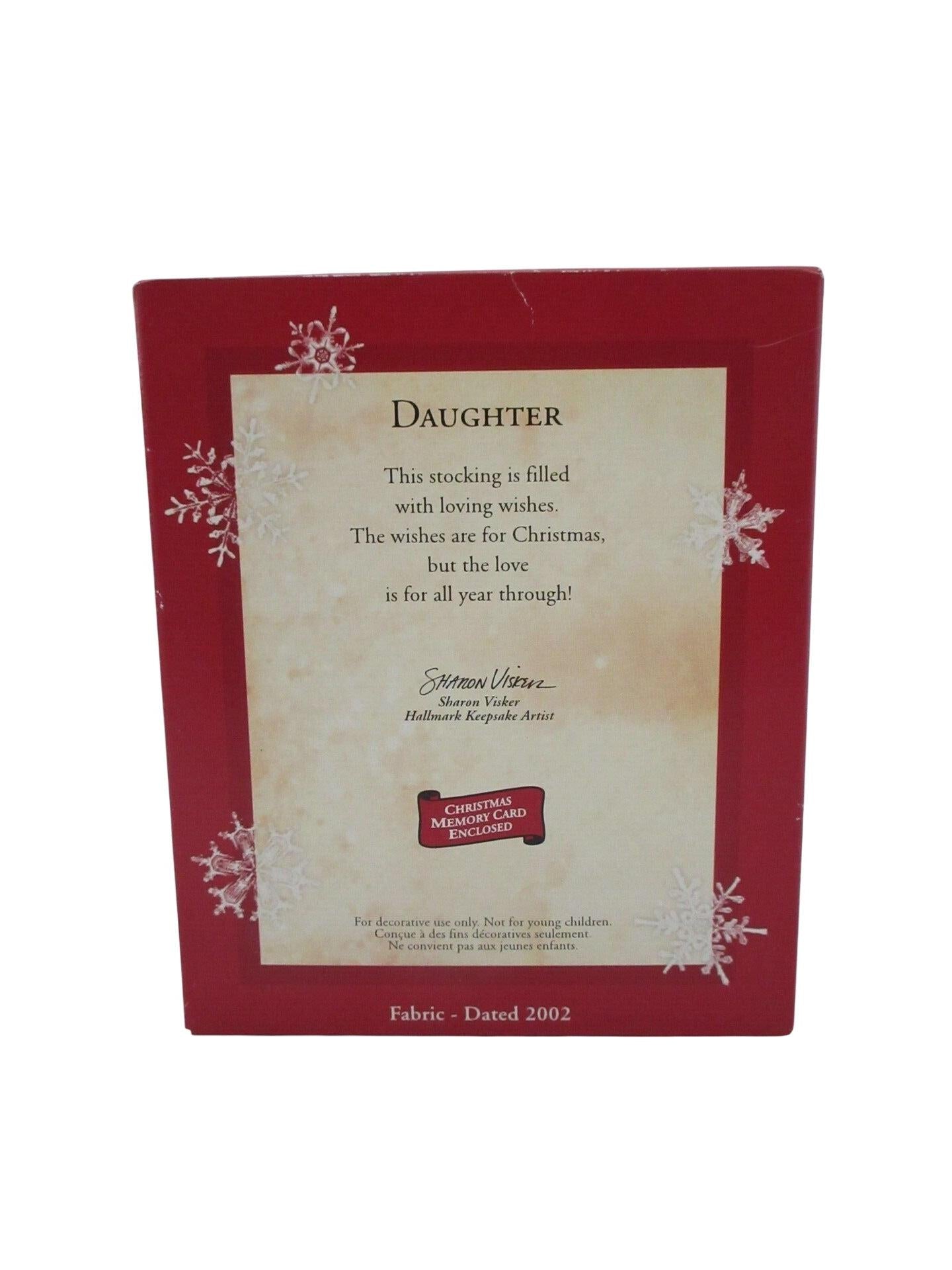 2002 Daughter Hallmark Ornament (Stocking) QX8946