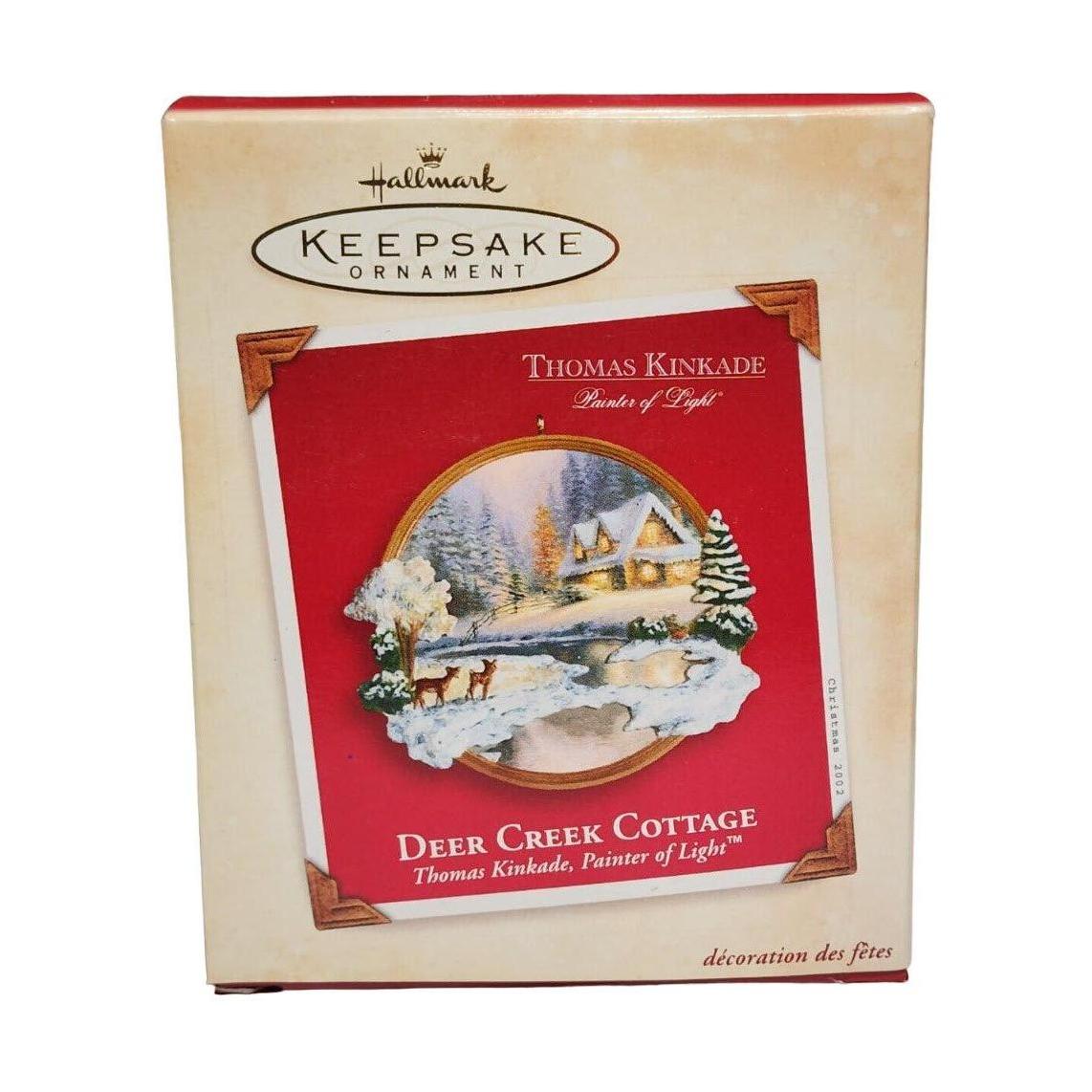 2002 Deer Creek Cottage Hallmark Ornament (Thomas Kinkade) QXI5276