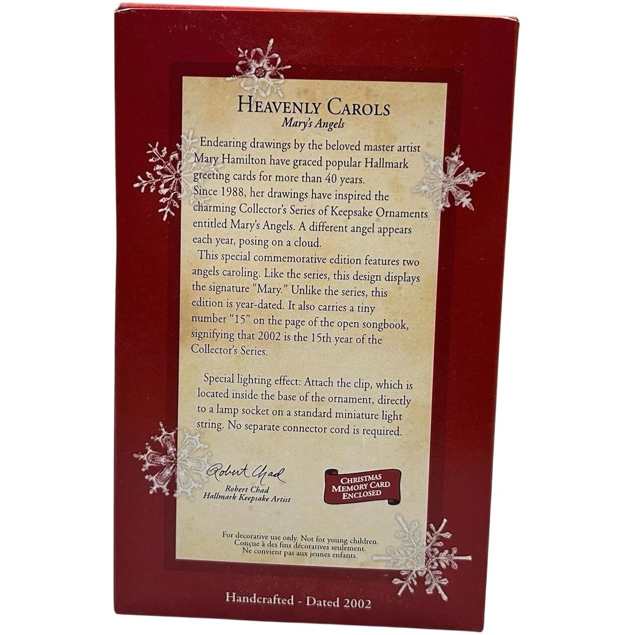 2002 Heavenly Carols Hallmark Ornament (Mary's Angels) QXI7713