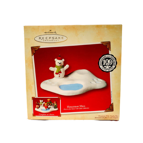 2002 Hollyday Hill Display Base Hallmark Ornament (Snow Cub Club) QRP4683