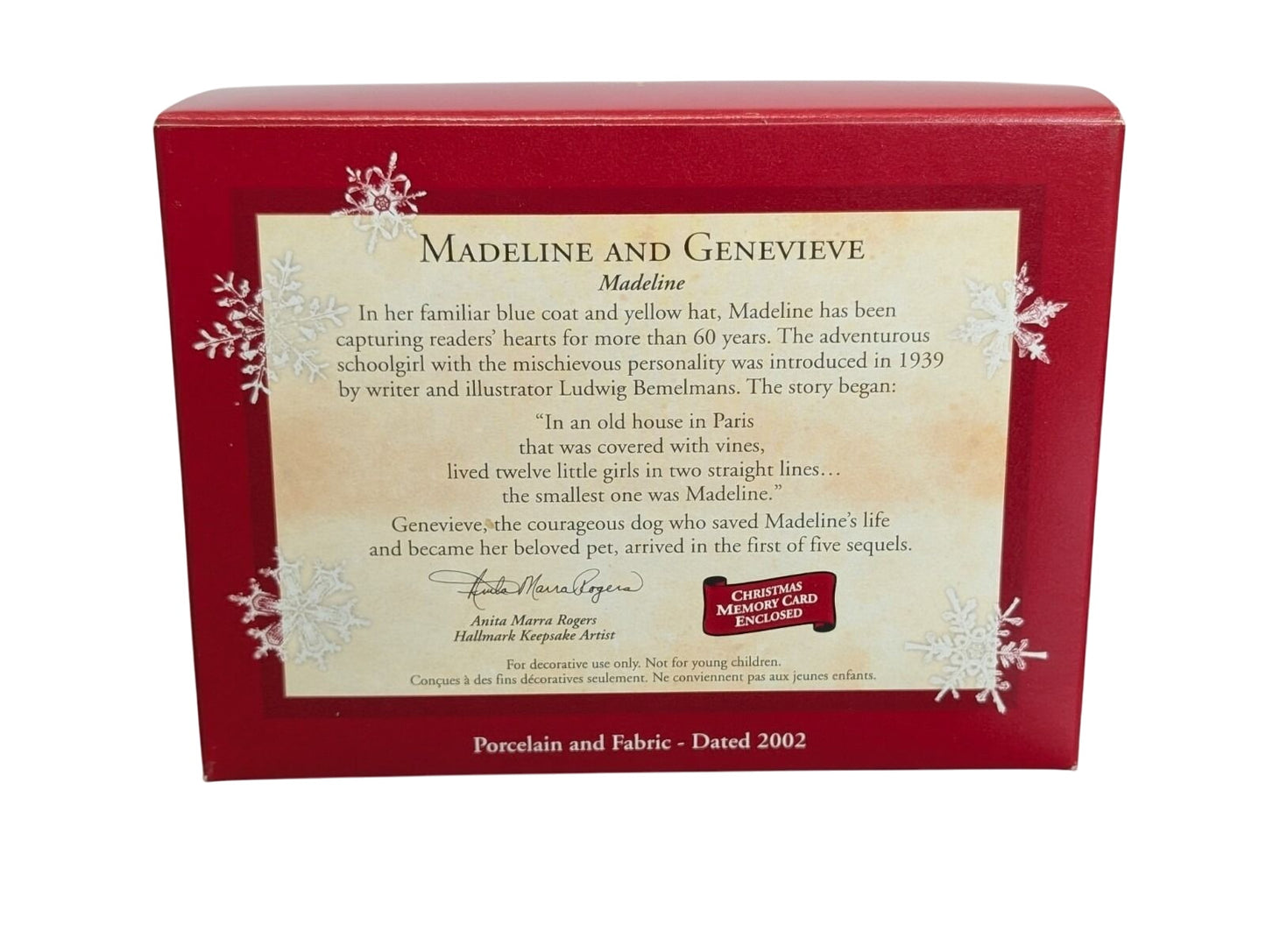 2002 Madeline and Genevieve Hallmark Ornament (Madeline) QXI5286