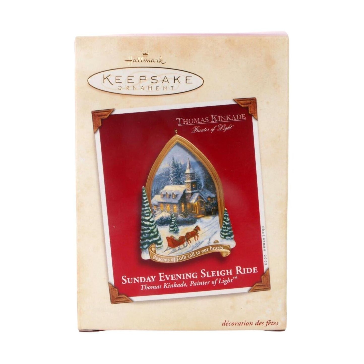 2002 Sunday Evening Sleigh Ride Hallmark Ornament (Thomas Kinkade) QX2903