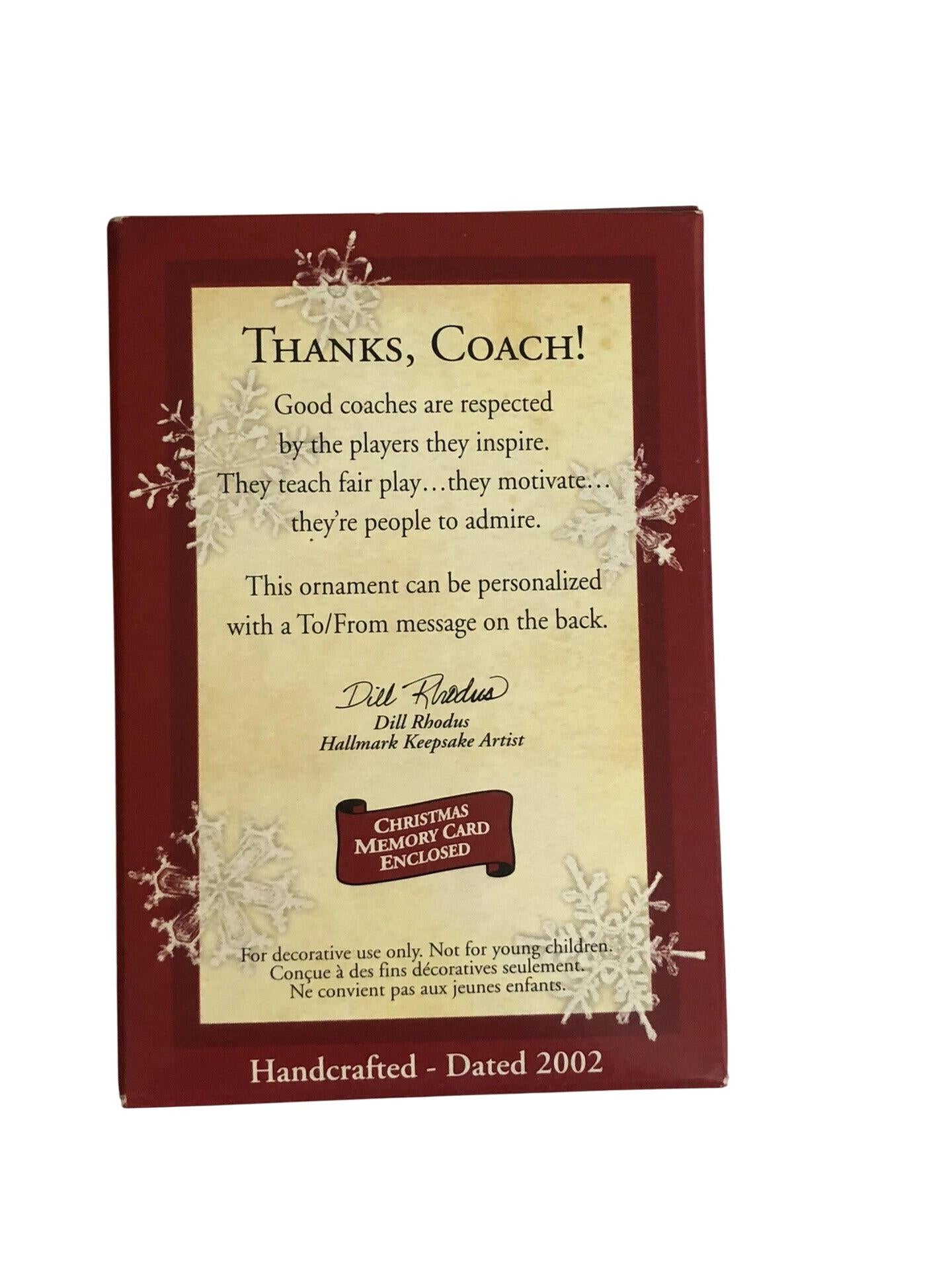 2002 Thanks, Coach! Hallmark Ornament (Coach) QX8976