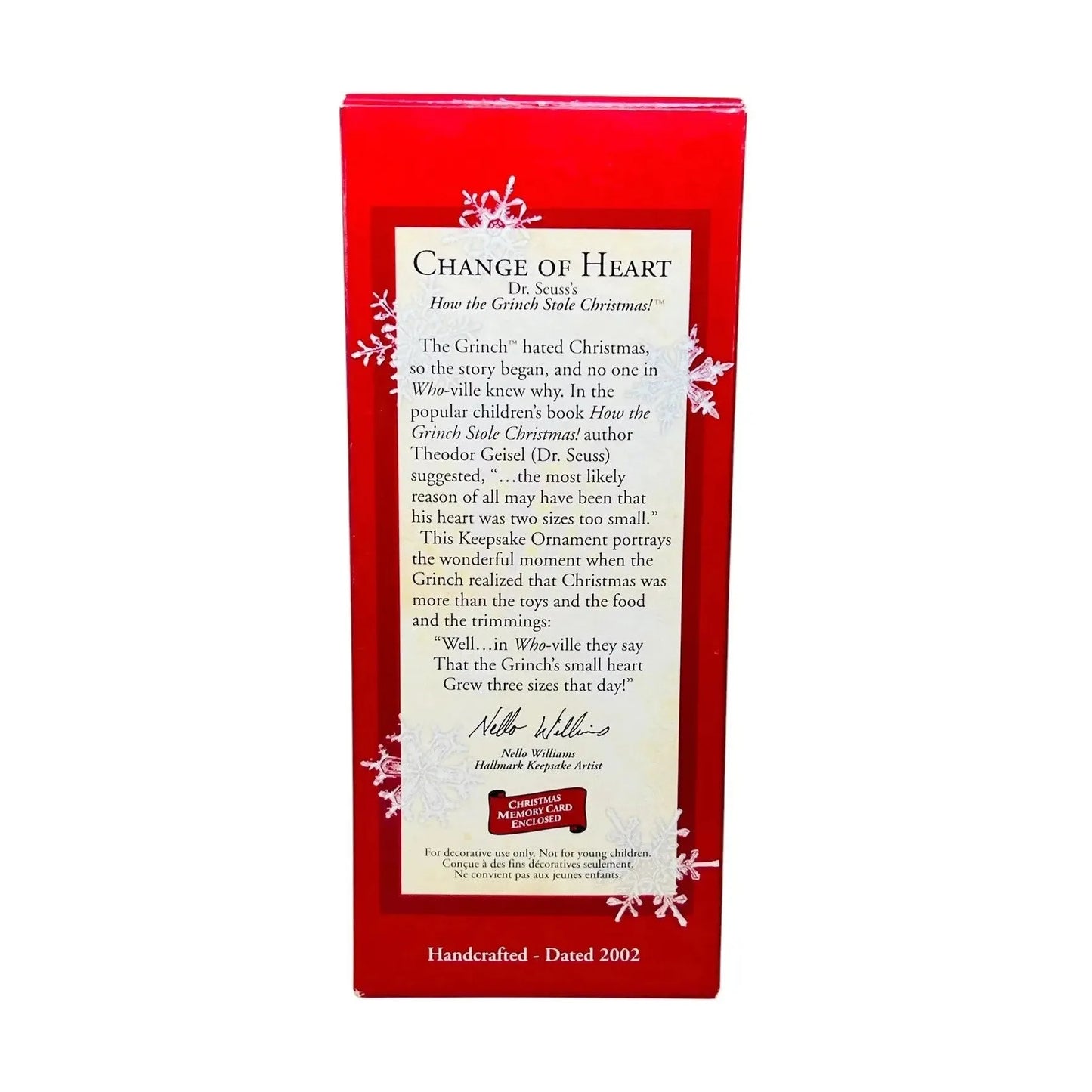 2002 The Grinch - Change of Heart Hallmark Ornament (The Grinch) QXI5273