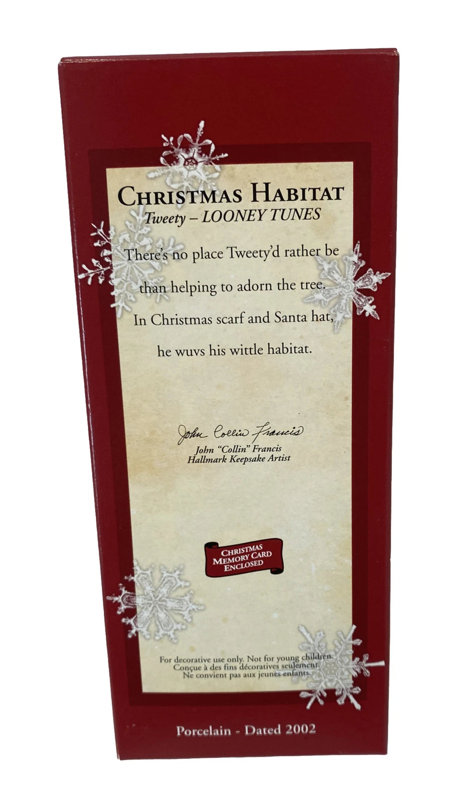 2002 Tweety Hallmark Ornament (Looney Tunes) QX2913