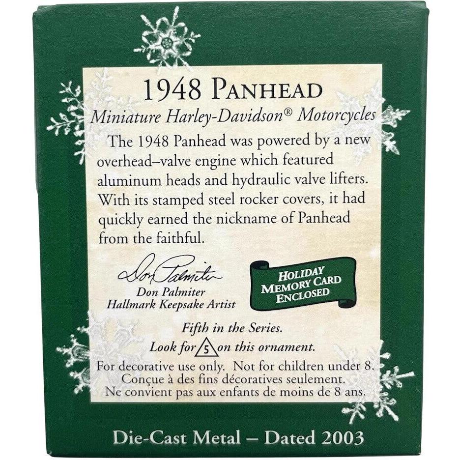 2003 Hallmark Ornament (1948) Panhead Hallmark Ornament (Harley-Davidson) QXM4879