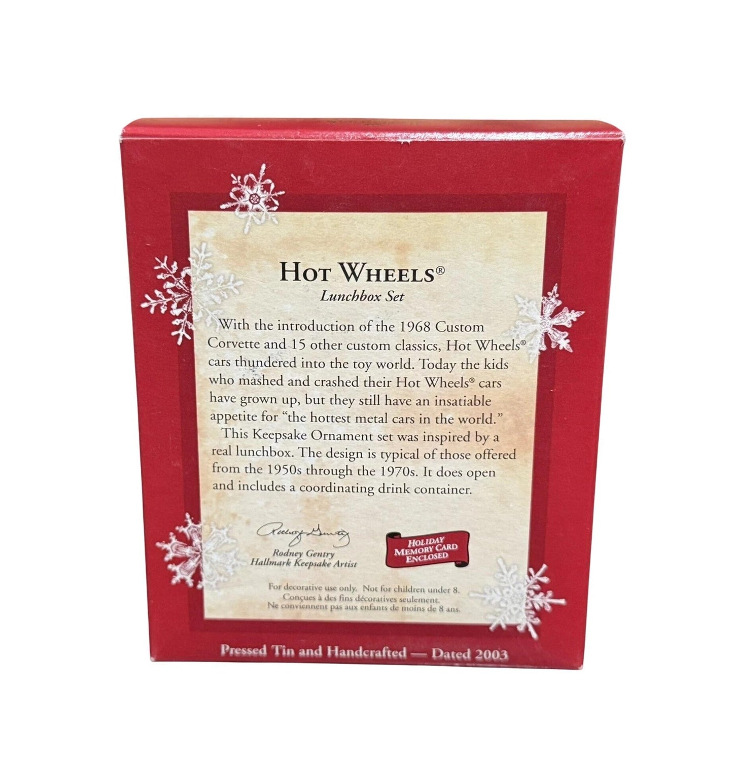 2003 Hot Wheels Lunch Box Set Hallmark Ornament (Hot Wheels) QXI8427