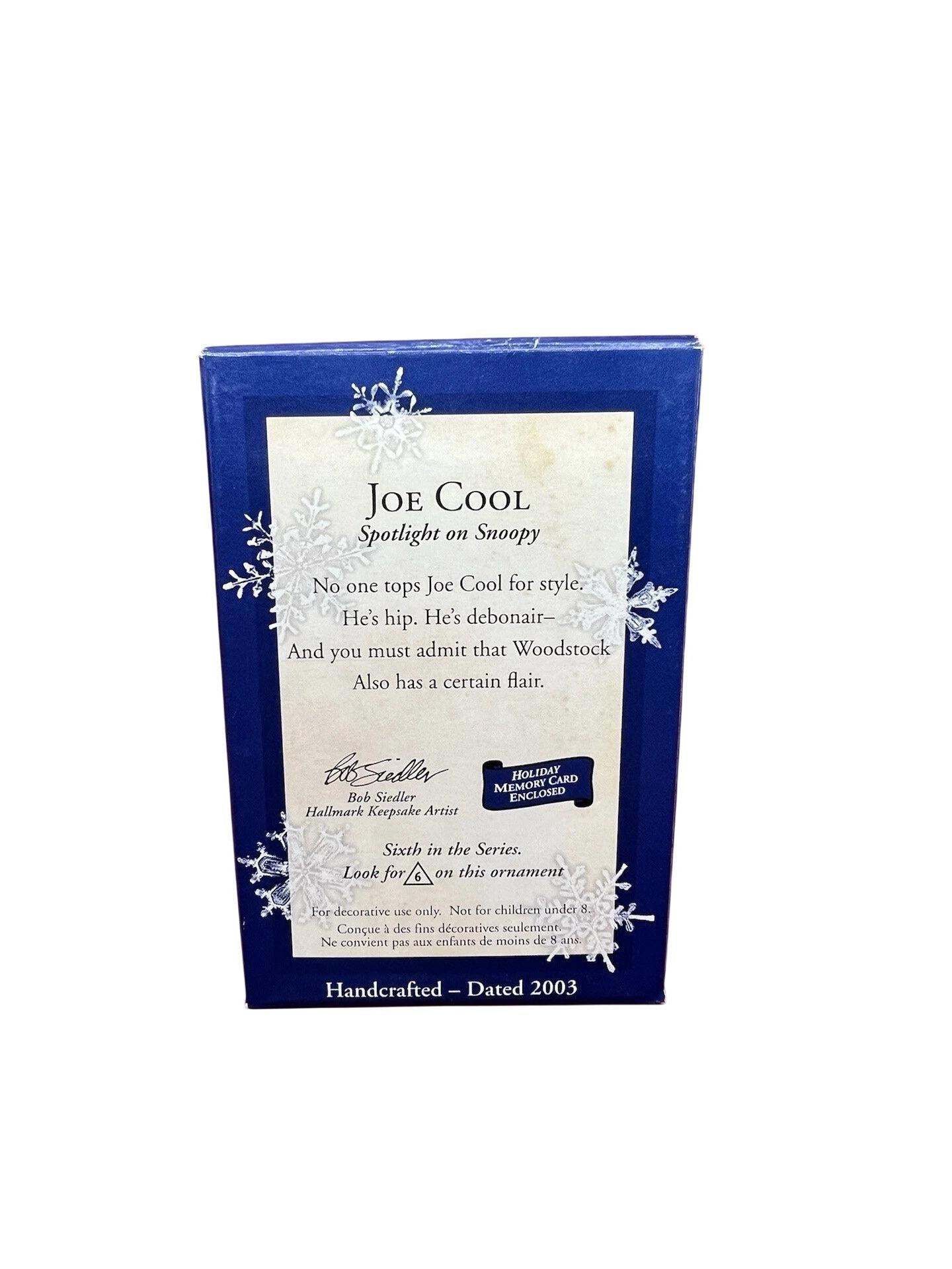 2003 Joe Cool Hallmark Ornament (Spotlight on Snoopy) QX8099