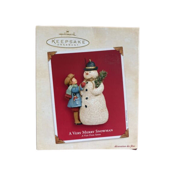 2003 A Very Merry Snowman Hallmark Ornament (A Visit From Santa) QP1417