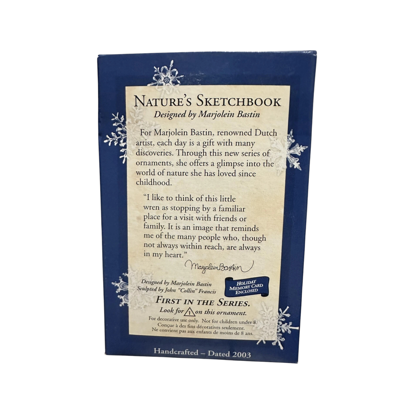 2003 Around the House Hallmark Ornament (Nature's Sketchbook) QEO8017