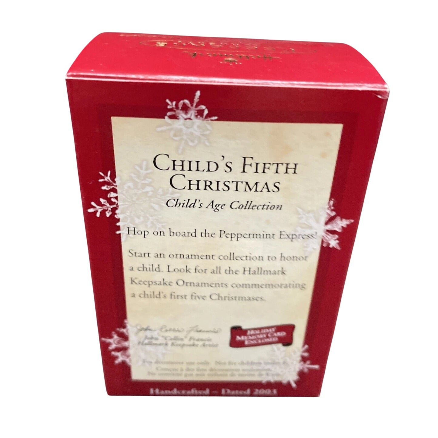 2003 Child's Fifth Christmas Hallmark Ornament (Child's Age Collection) QXG8717
