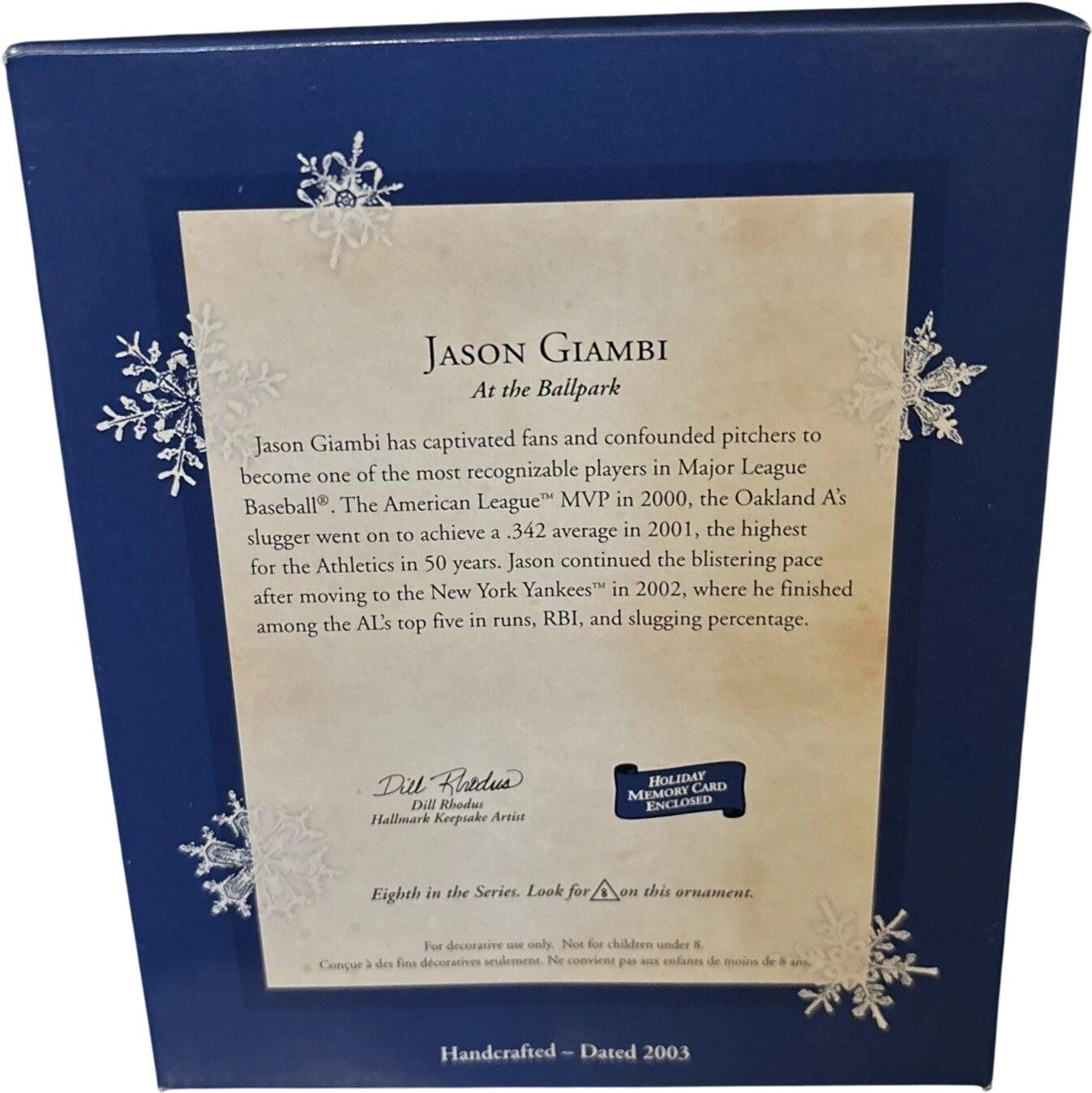 2003 Jason Giambi Hallmark Ornament (At the Ballpark) QX2449