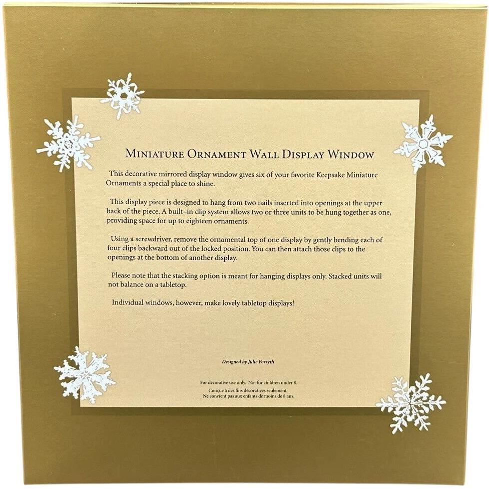 2003 Miniature Ornament Wall Display Window (Ornament Display Stand)
